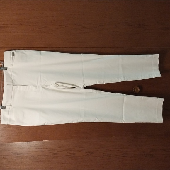 CALVIN KLIEN BRAND WHITE STRETCHY STRAIGHT LEG pants size 12 - Picture 6 of 17
